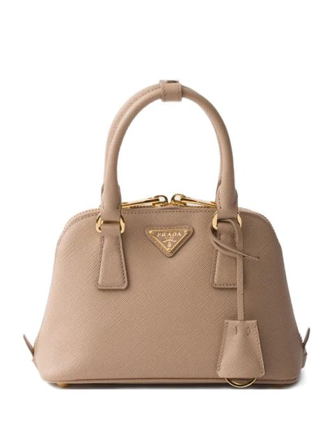 Prada Promenade Saffiano-leather mini tote bag - Neutrals - zdjęcie produktu nr 1