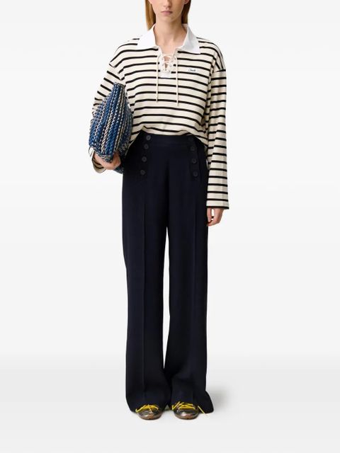 Claudie Pierlot button straight trousers - Blue - zdjęcie produktu nr 2