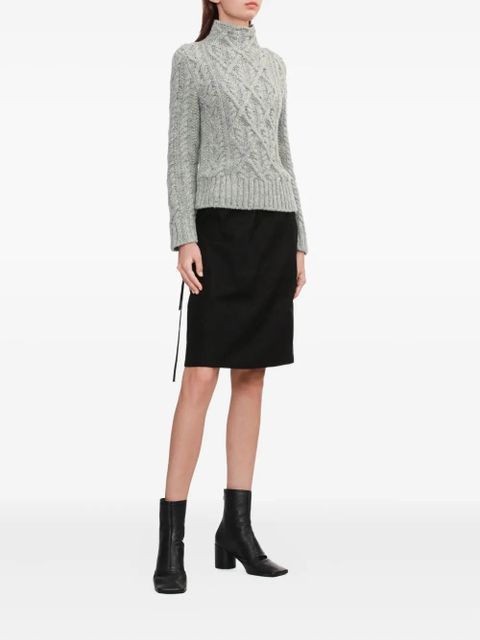 TOTEME drawstring-waist skirt - Black