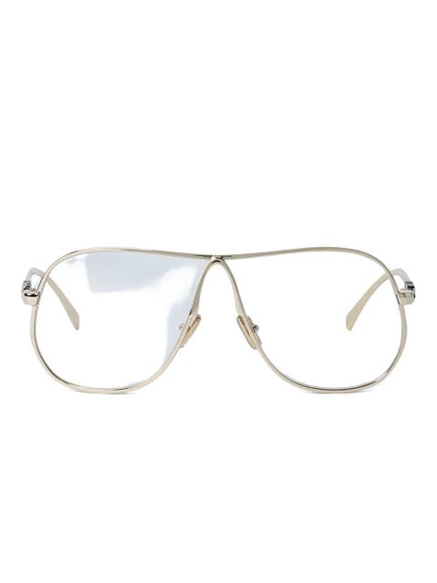 Miu Miu Ombre logo-motif pilot sunglasses - Gold