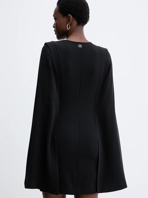 Twinset sukienka kolor czarny mini dopasowana 252TT2402