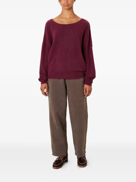 American Vintage Damsville boat-neck ribbed sweater - Red