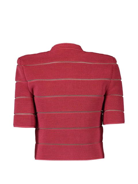 Balmain stripe short sleeve cardigan - Pink - zdjęcie produktu nr 2