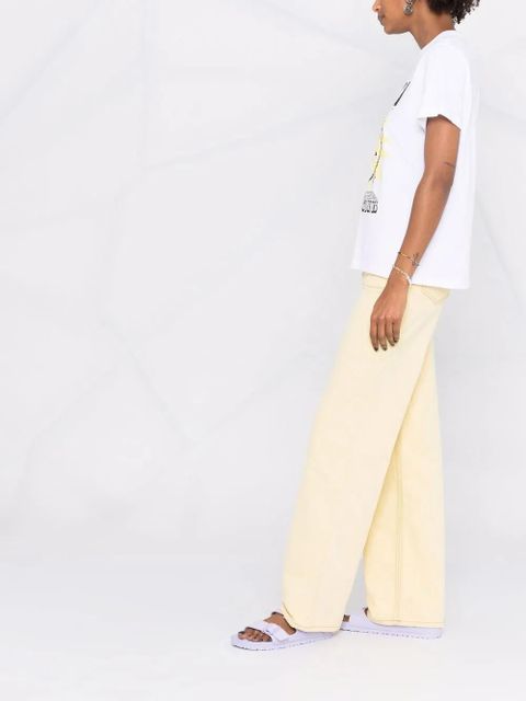 GANNI Magny wide-leg jeans - Yellow