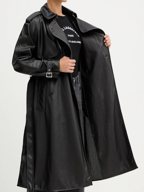 Karl Lagerfeld trencz kolor czarny B1W15008