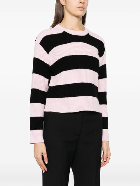 Valentino Garavani striped virgin wool jumper - Black