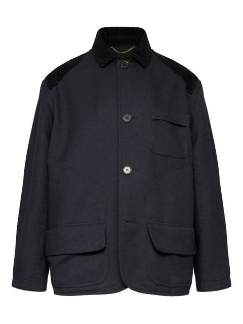 Maison Margiela corduroy-collar overshirt - Blue - zdjęcie produktu nr 1