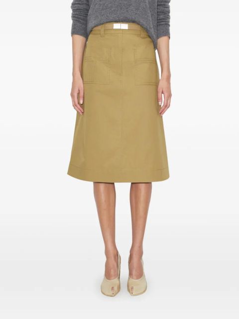 Tory Burch cotton camp skirt - Neutrals