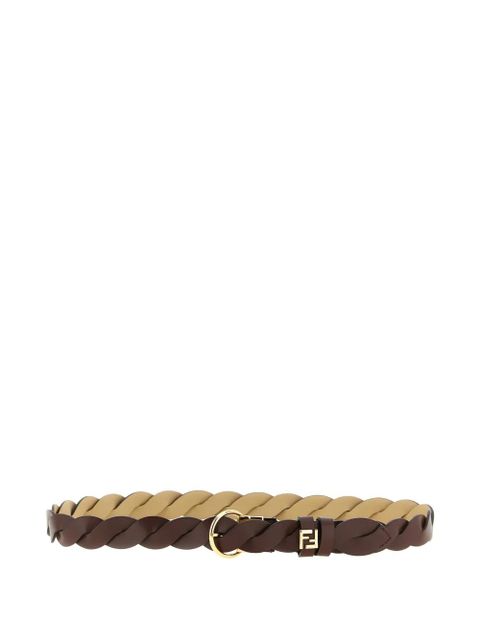 FENDI FF reversible braided loop belt - Brown - zdjęcie produktu nr 1