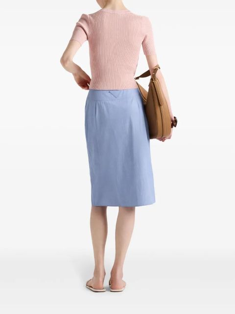 Prada ribbed cotton sweater - Pink