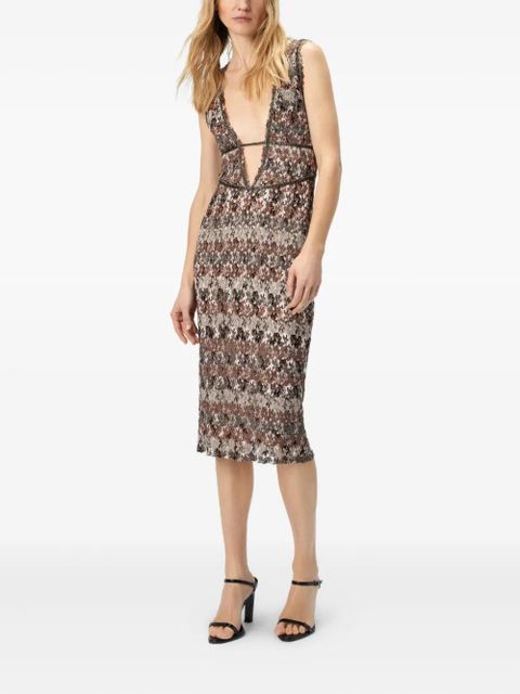 Missoni floral V-neck midi dress - Neutrals - zdjęcie produktu nr 2