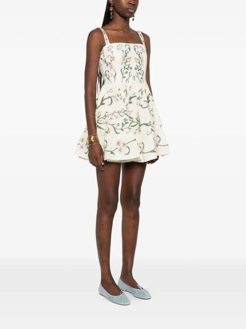 Agua By Agua Bendita Lima floral-print mini dress - Neutrals