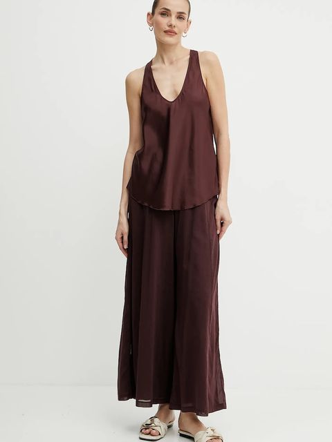 Forte Forte spodnie z domieszką jedwabiu - zdjęcie produktu nr 2