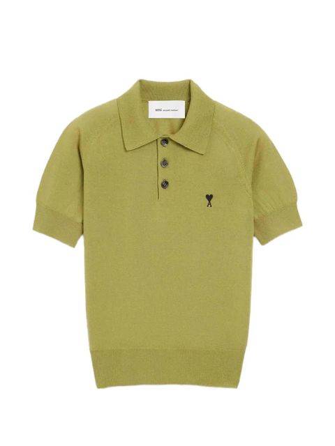 AMI Paris Ami De Coeur polo shirt - Green - zdjęcie produktu nr 1