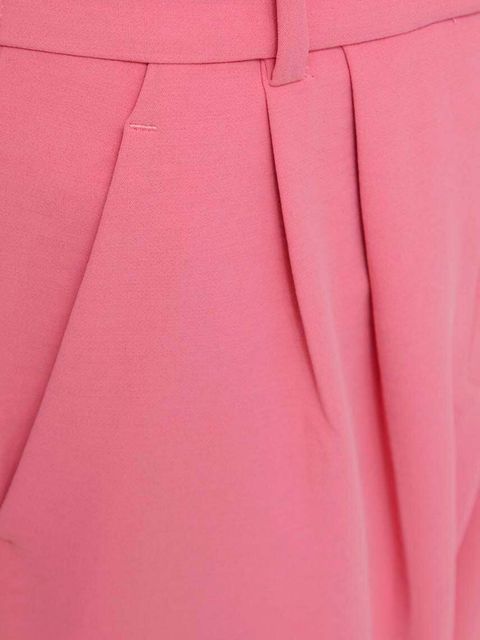 Abercrombie & Fitch spodnie damskie kolor różowy proste high waist