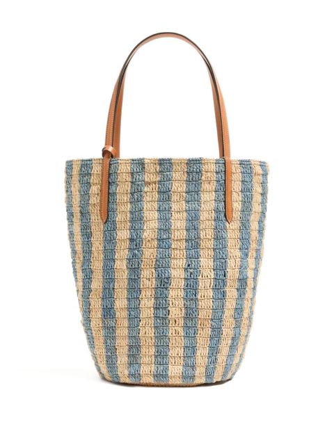 Valentino Garavani striped raffia shopping bag - Neutrals - zdjęcie produktu nr 2