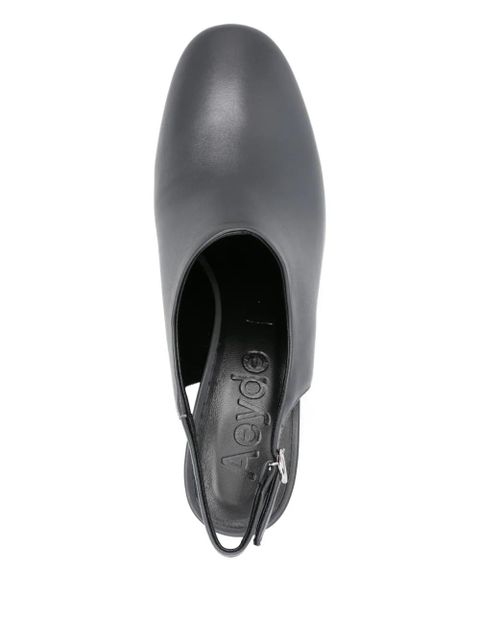 Aeyde 65mm Malin slingback leather pumps - Grey