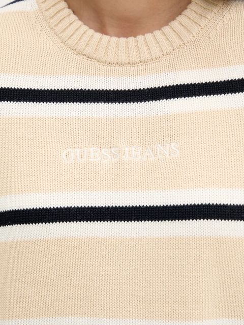 Guess Jeans sweter bawełniany kolor beżowy lekki W4BR09 Z3HM1 - zdjęcie produktu nr 2