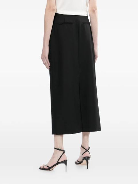 TOTEME low-waist straight skirt - Black