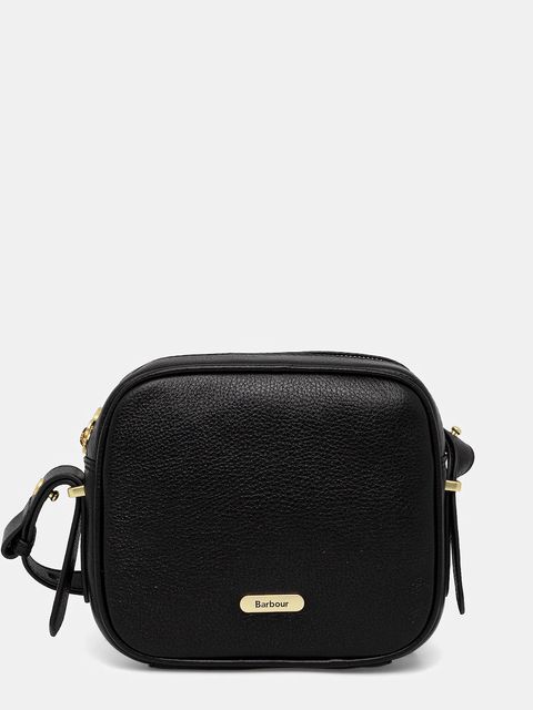 Barbour torebka skórzana kolor czarny LBA0492 - zdjęcie produktu nr 1