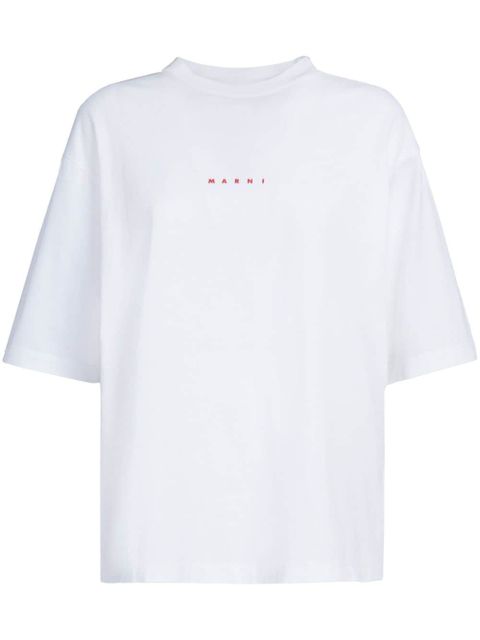 Marni logo-print cotton T-shirt - White - zdjęcie produktu nr 1