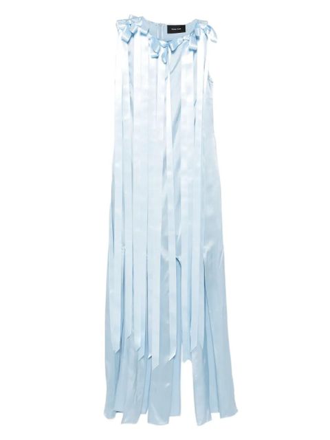Simone Rocha Unbounded ribbon-detail sleeveless dress - Blue
