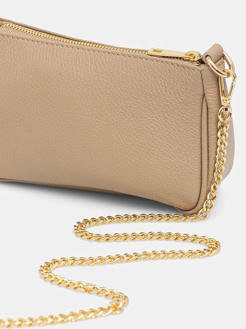 Answear.LAB torebka skórzana kolor beżowy