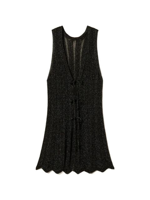 TWINSET knitted V-neck vest - Black - zdjęcie produktu nr 1