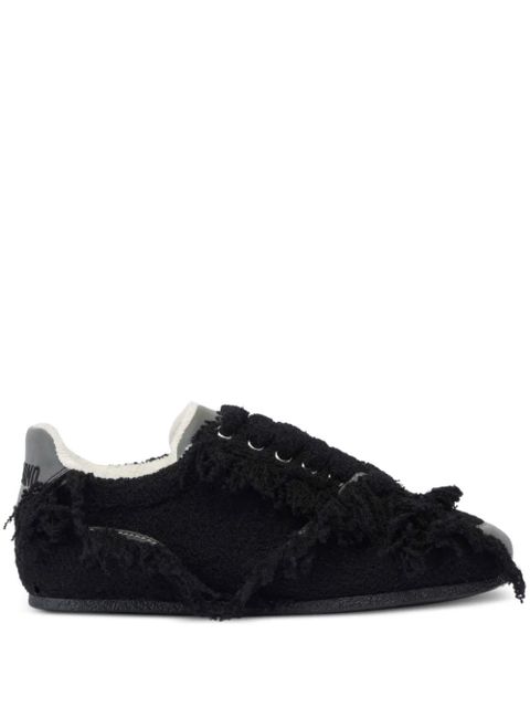Moschino frayed-edge sneakers - Black - zdjęcie produktu nr 1