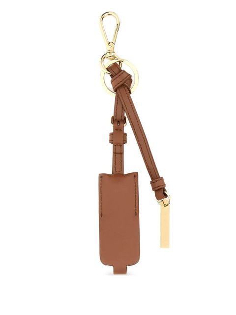 Prada logo-tag leather keyring - Brown - zdjęcie produktu nr 2
