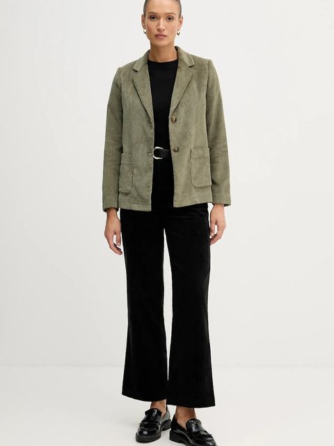 Sisley spodnie damskie kolor czarny proste high waist 49L0LF07U