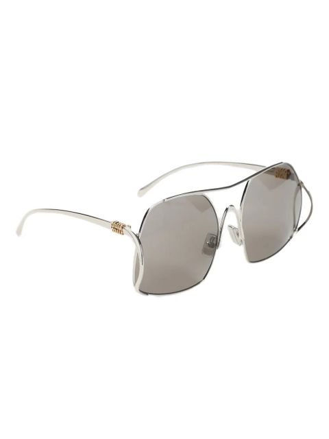 Miu Miu Eyewear logo-lettering sunglasses - Grey - zdjęcie produktu nr 2