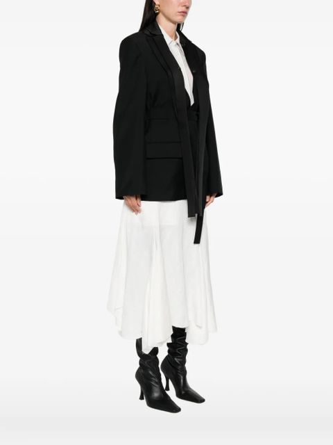 Róhe shawl-lapel wool jacket - Black