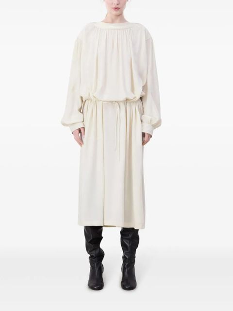 LEMAIRE House pleated midi dress - Neutrals - zdjęcie produktu nr 2