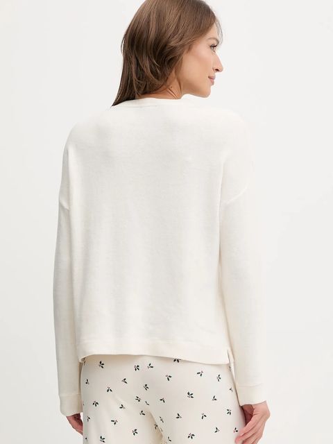 United Colors of Benetton longsleeve piżamowy damska kolor beżowy 3Q413M08A