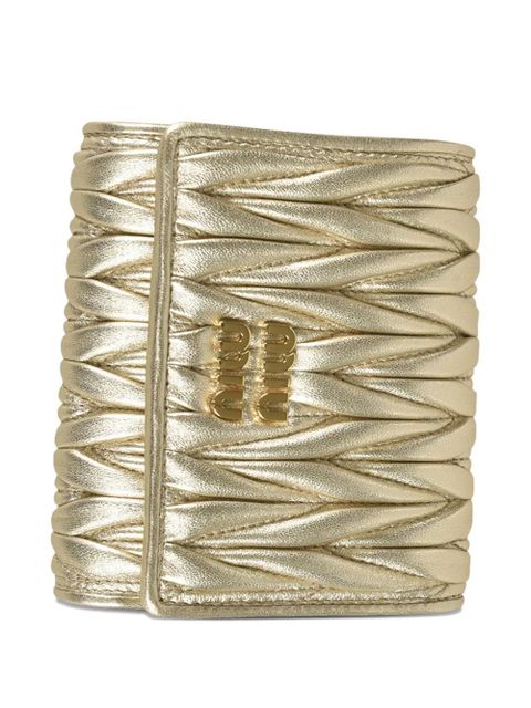 Miu Miu matelasse-effect wallet - Gold