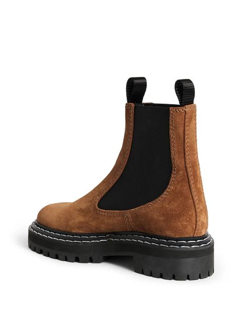 Proenza Schouler contrast-stitch suede Chelsea boots - Brown