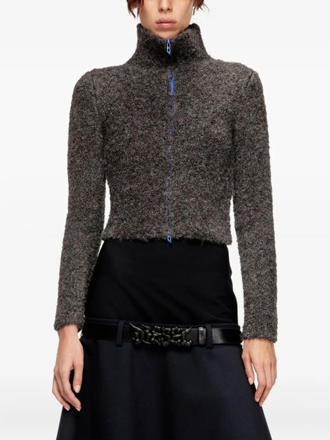 Diesel high-neck zip cardigan - Grey - zdjęcie produktu nr 1