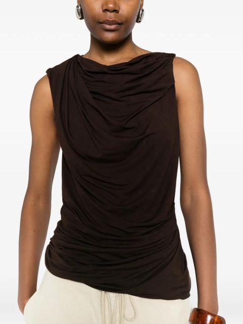 ENTIRE STUDIOS draped sleeveless top - Brown