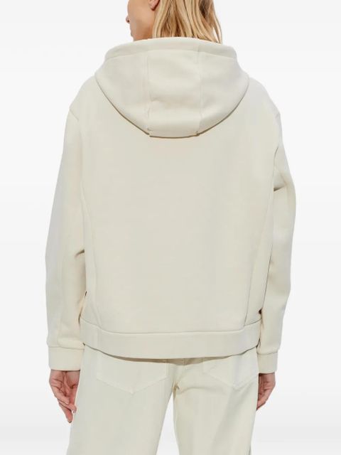 Moncler logo-patch hoodie - Neutrals