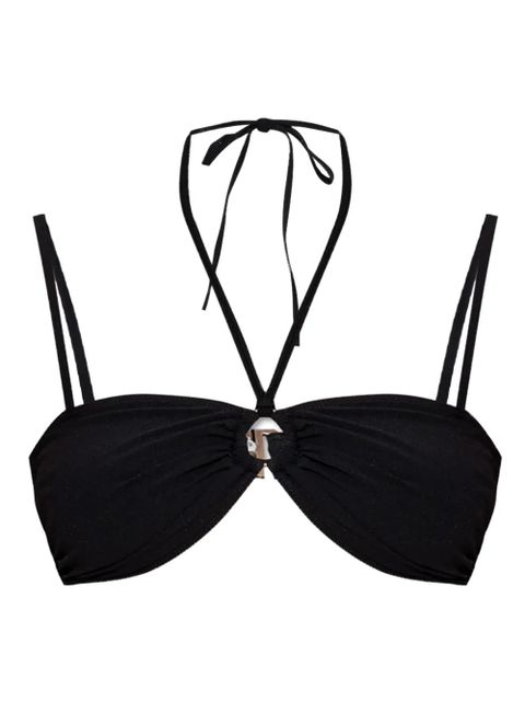 ISABEL MARANT twisted-front bikini top - Black - zdjęcie produktu nr 1