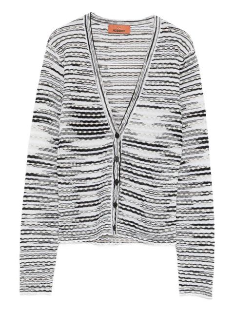 Missoni stripe-knit cardigan - White