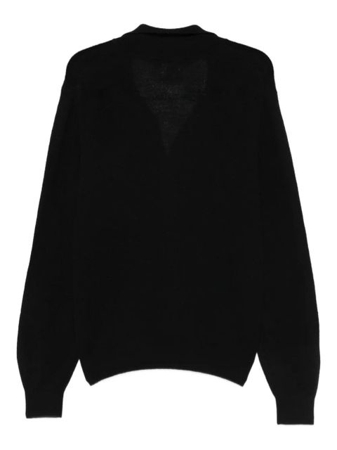 KHAITE long-sleeve polo tops - Black