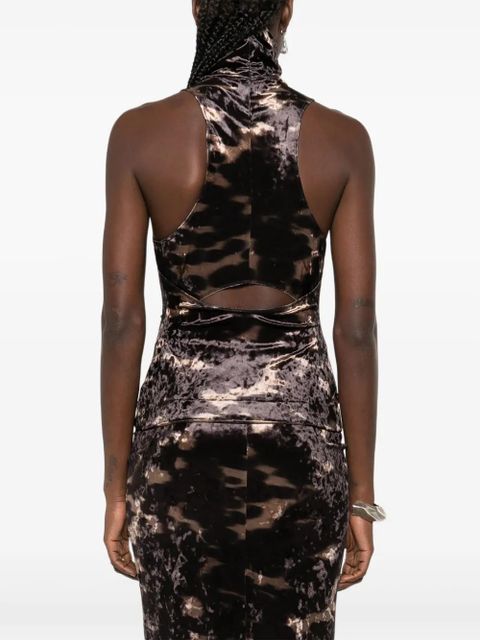 Nanushka high-neck tie-dye top - Black