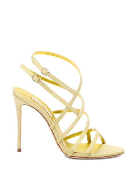 Casadei Cage buckle-detail heeled sandals - Yellow - zdjęcie produktu nr 1