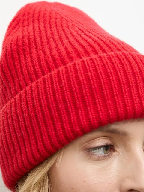 Answear.LAB mitenki wełniane damskie kolor czerwony