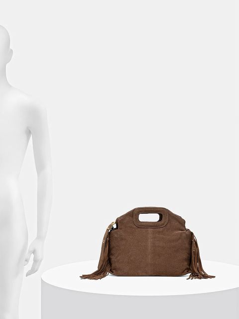 Answear.LAB torebka zamszowa kolor brązowy