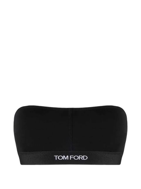 TOM FORD logo-detail bandeau bra - Black - zdjęcie produktu nr 1