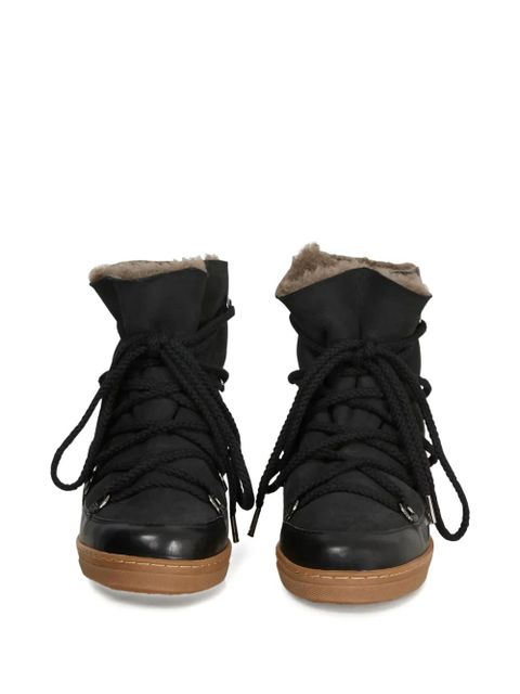 ISABEL MARANT Nowles lace-up ankle boots - Black