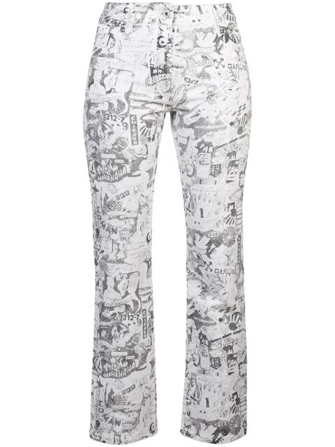 Off-White cartoon-printed straight jeans - zdjęcie produktu nr 1